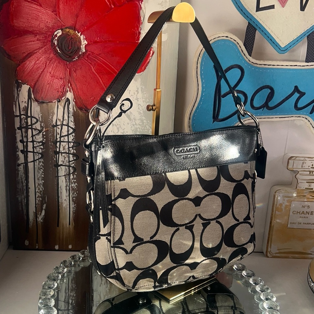 Coach Black and Cream Women's Bag - Picture 4 of 16